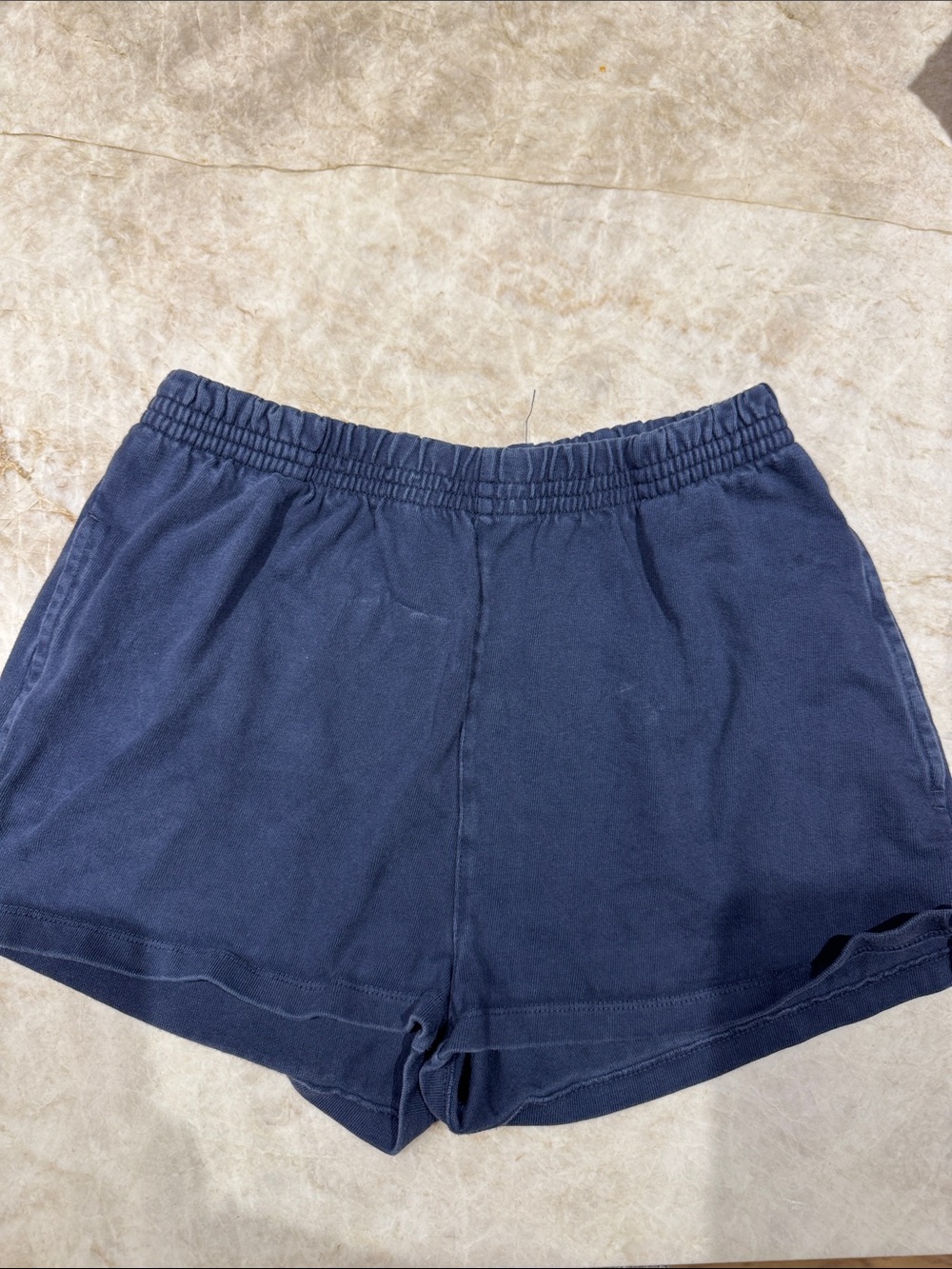Brandy Melville Navy Elastic-Waist Athletic Shorts